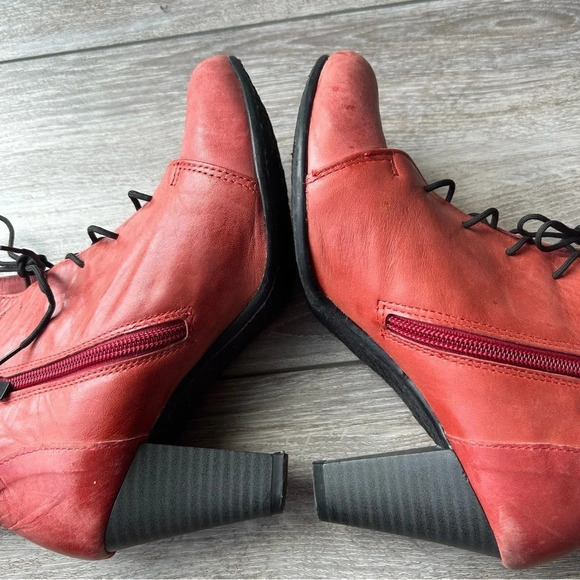 Claudia Laser Cutout Leather Fold Over Cuff Heeled Boots - Picture 14 of 16